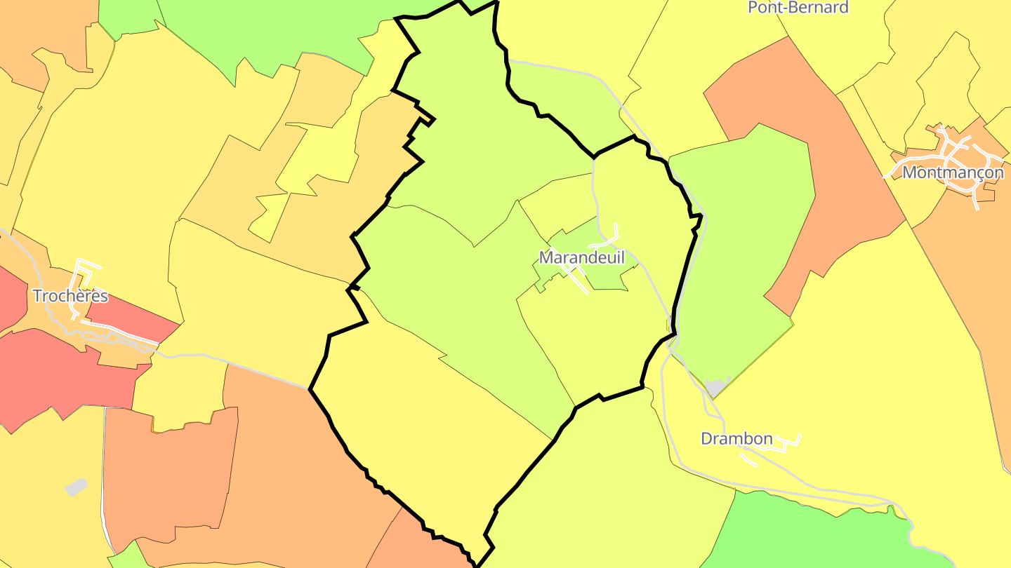 Carte des prix de l'immobilier Marandeuil