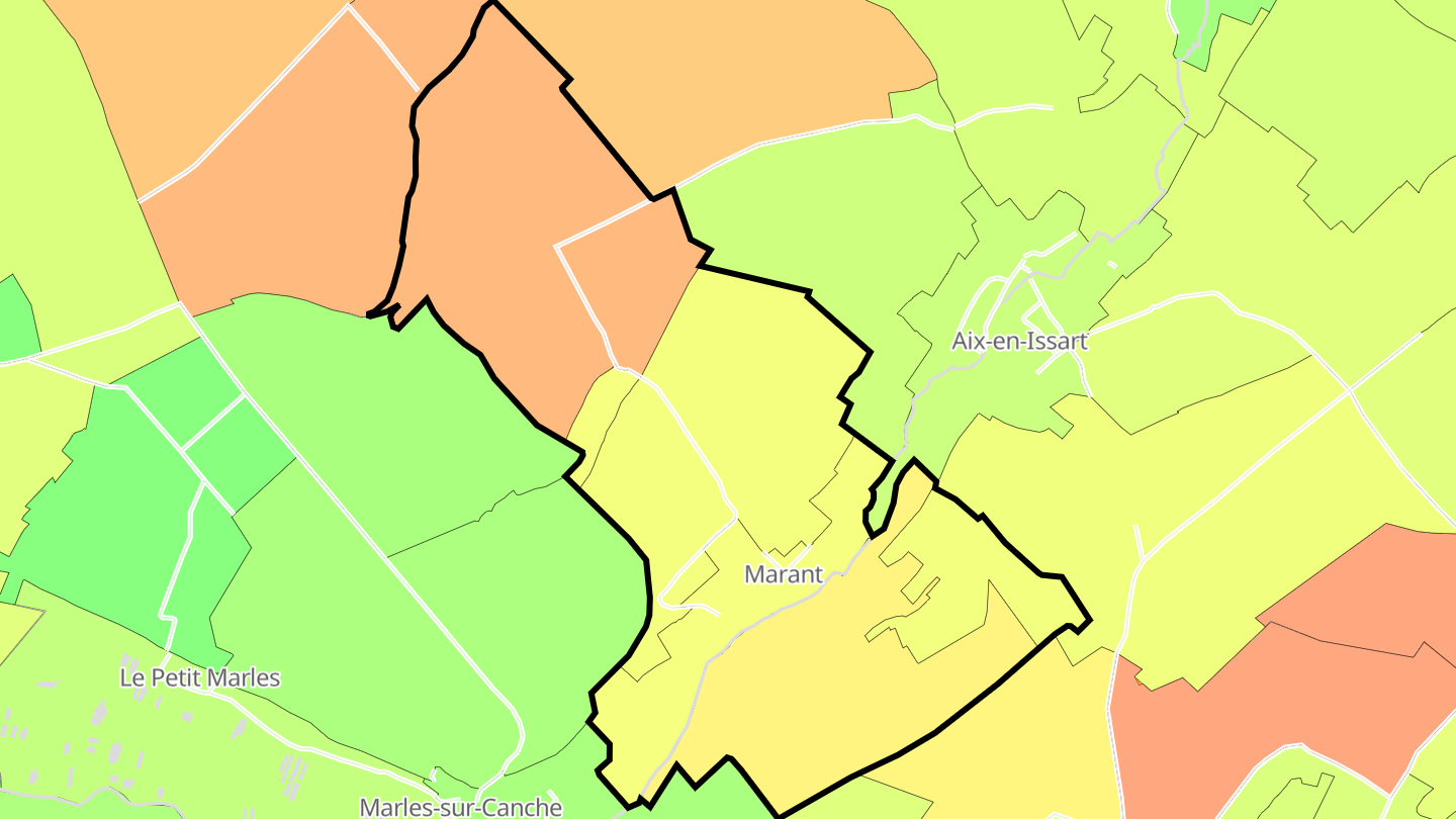 Carte des prix de l'immobilier Marant