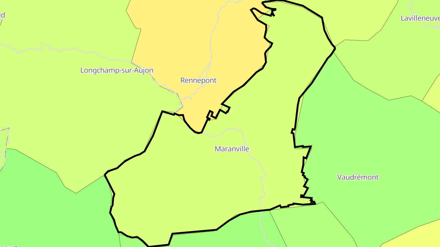 Carte des prix de l'immobilier Maranville