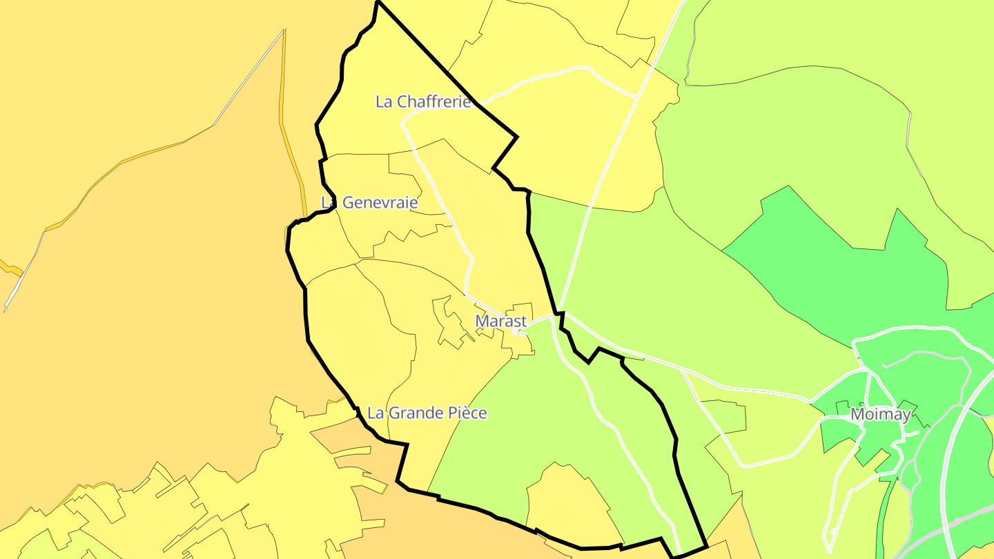 Carte des prix de l'immobilier Marast