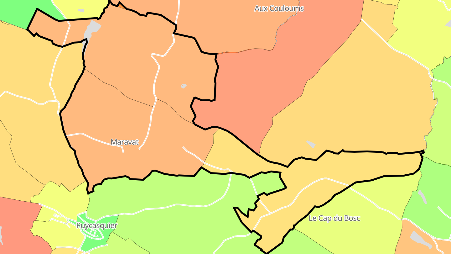 Carte des prix de l'immobilier Maravat