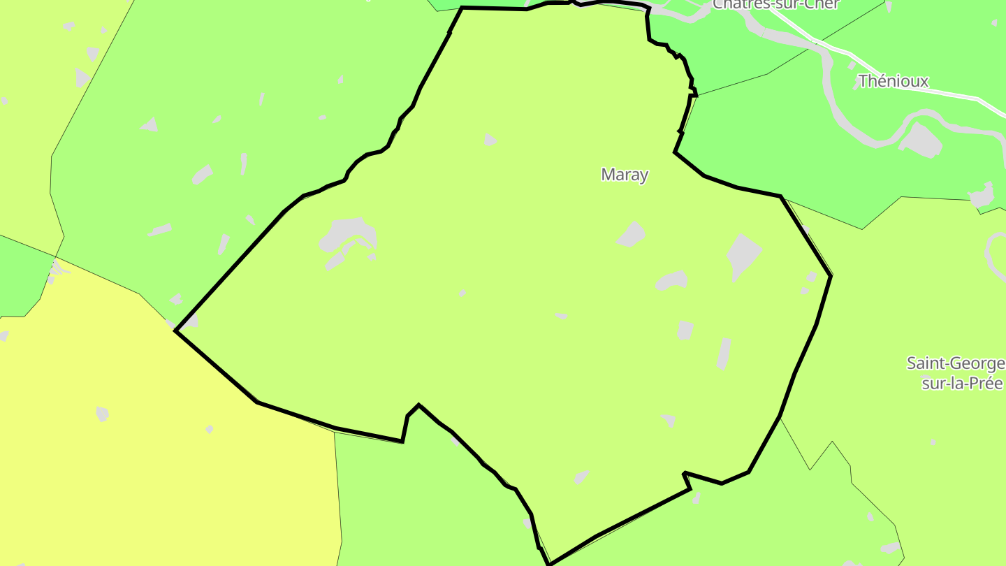 Carte des prix de l'immobilier Maray