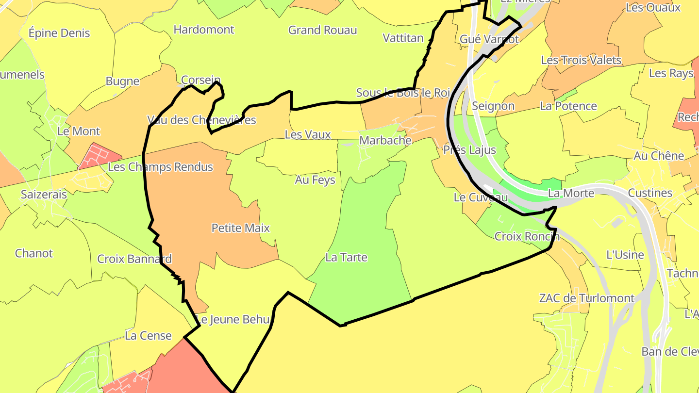 Carte des prix de l'immobilier Marbache
