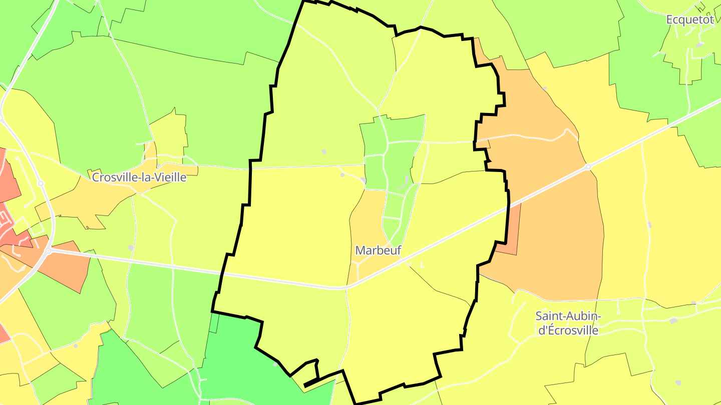 Carte des prix de l'immobilier Marbeuf