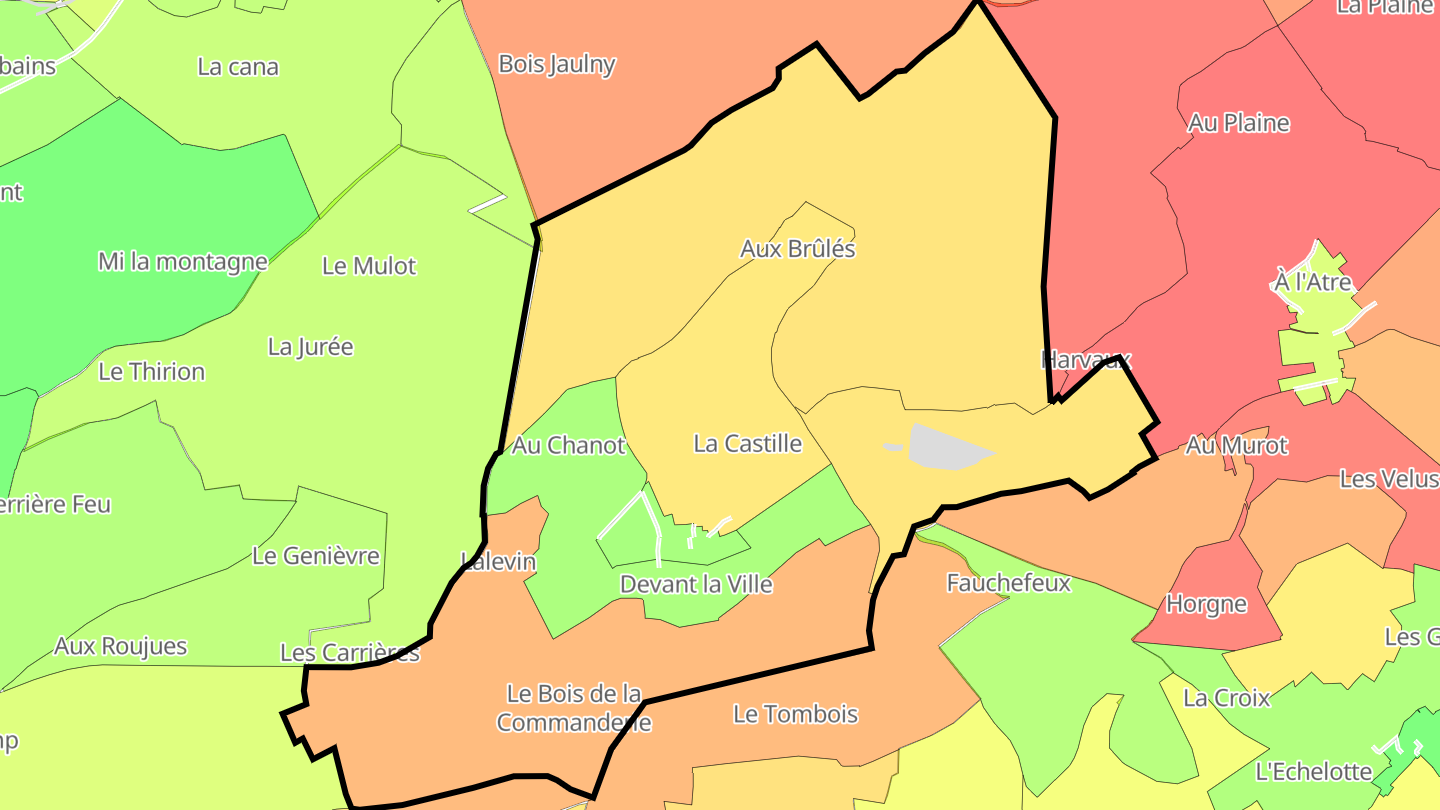 Carte des prix de l'immobilier Marbotte