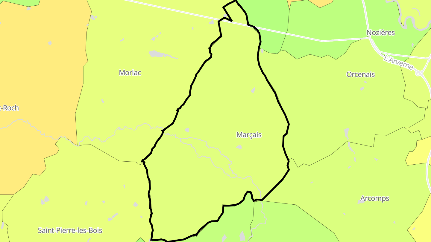 Carte des prix de l'immobilier Marçais