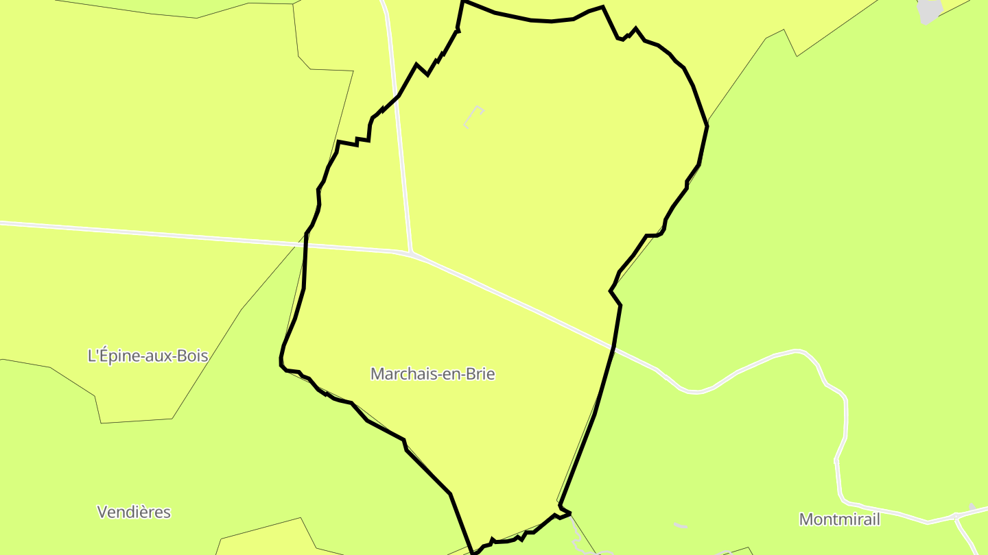Carte des prix de l'immobilier Marchais-en-Brie
