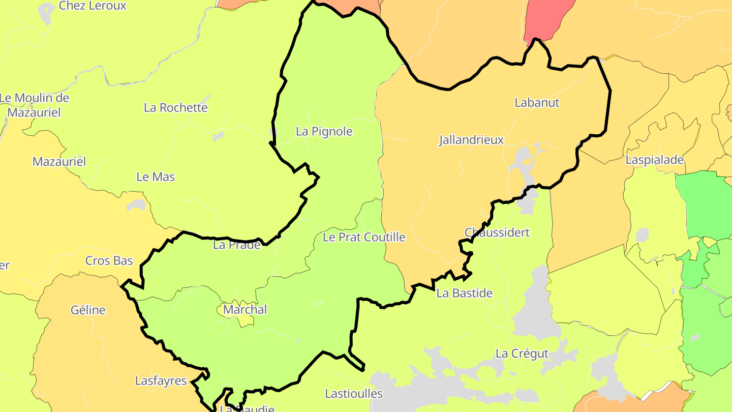 Carte des prix de l'immobilier Marchal