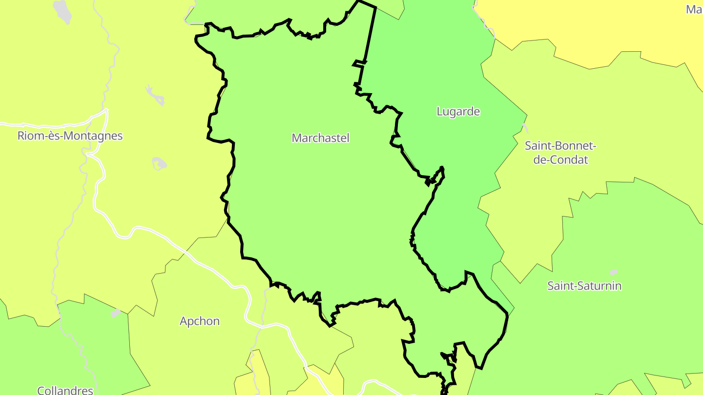Carte des prix de l'immobilier Marchastel