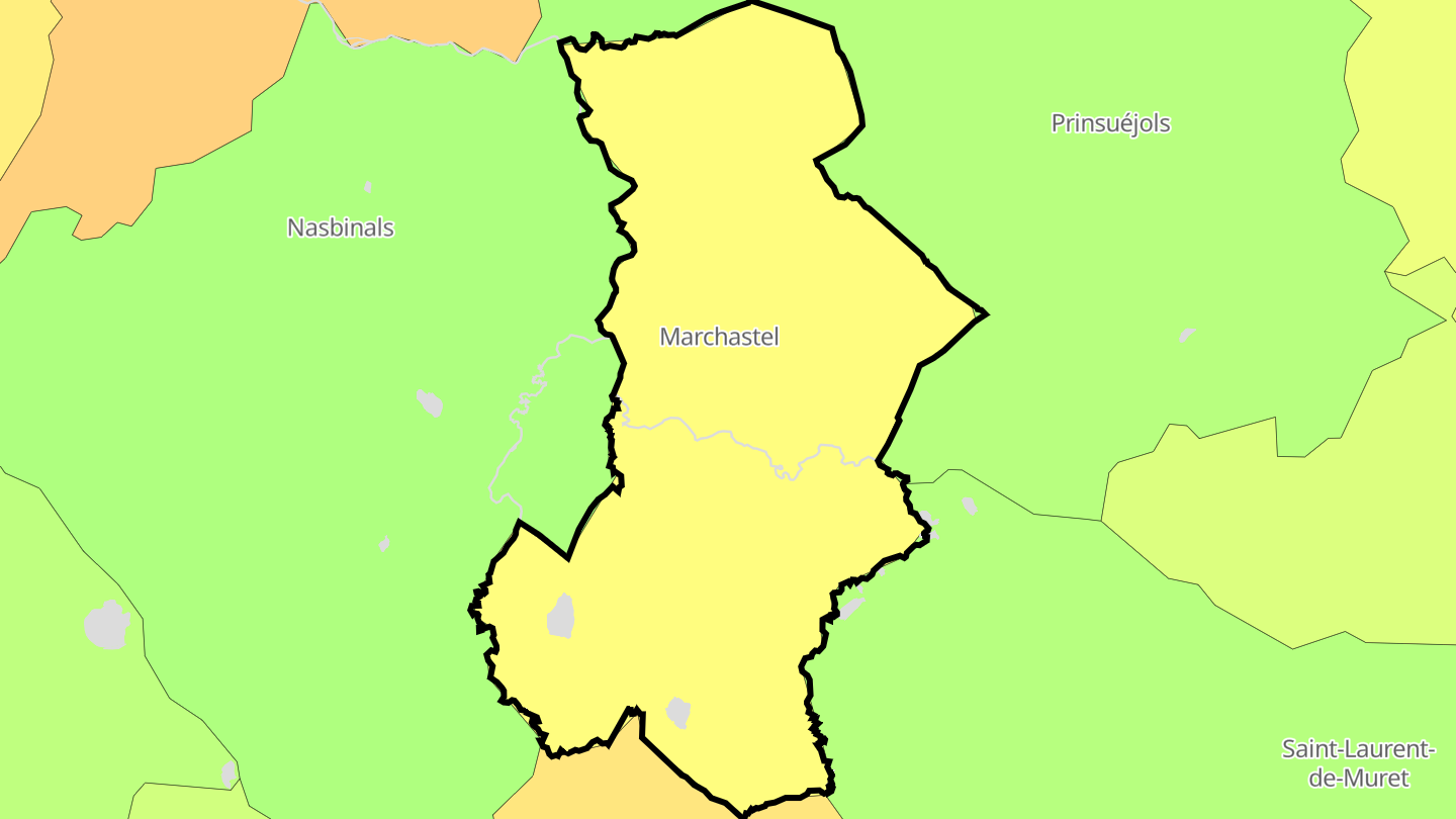 Carte des prix de l'immobilier Marchastel