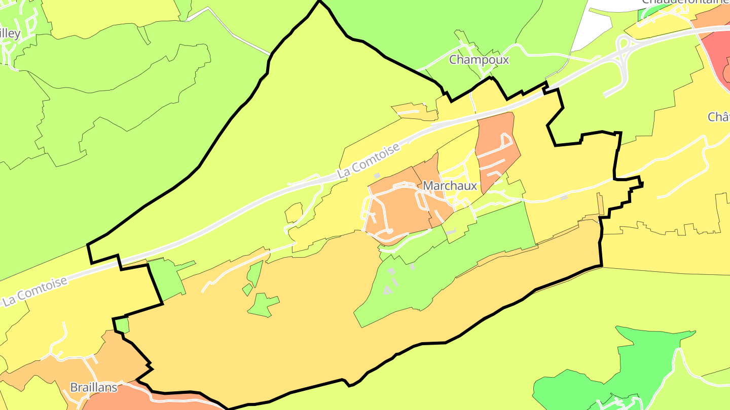 Carte des prix de l'immobilier Marchaux