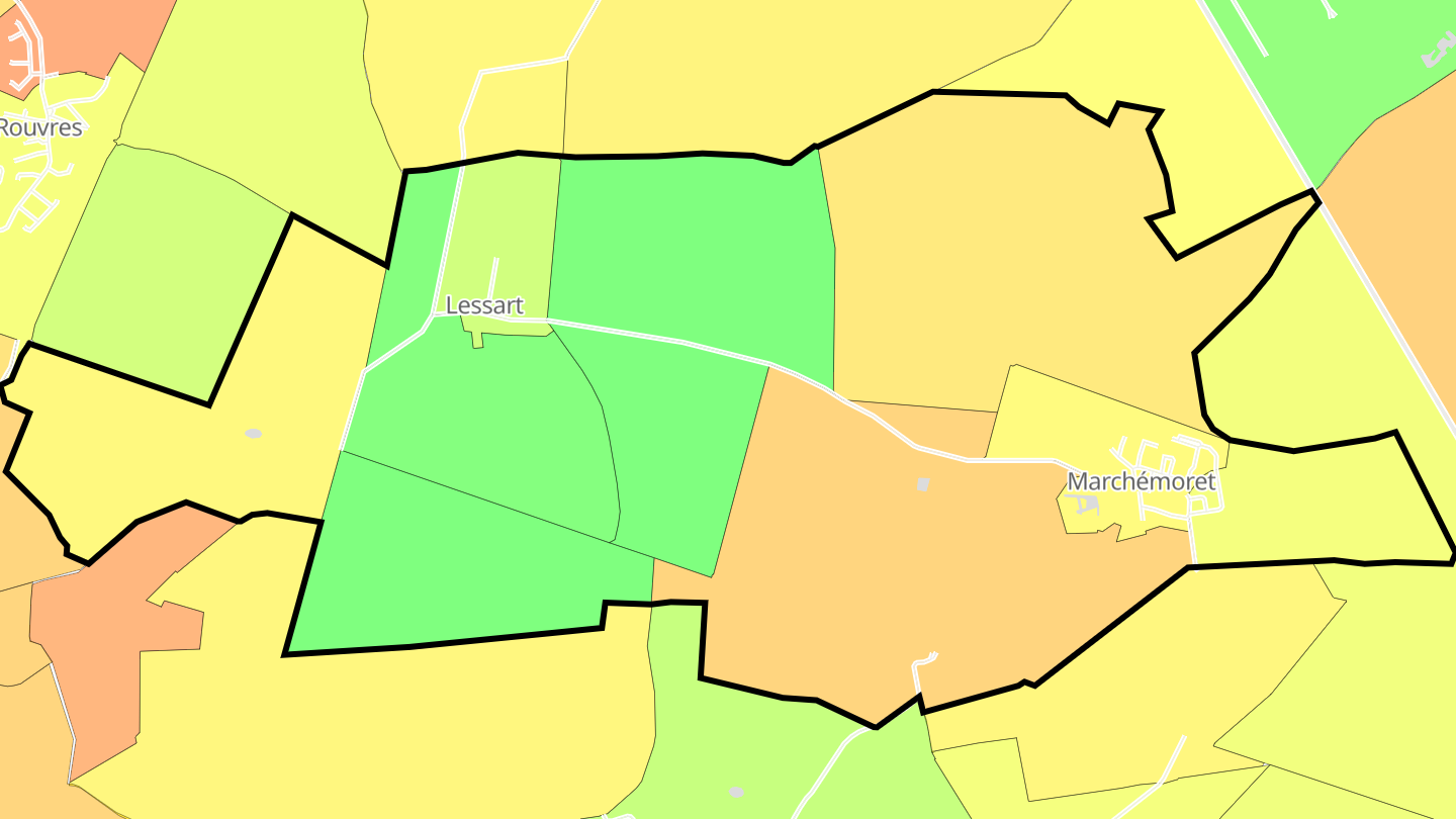 Carte des prix de l'immobilier Marchémoret