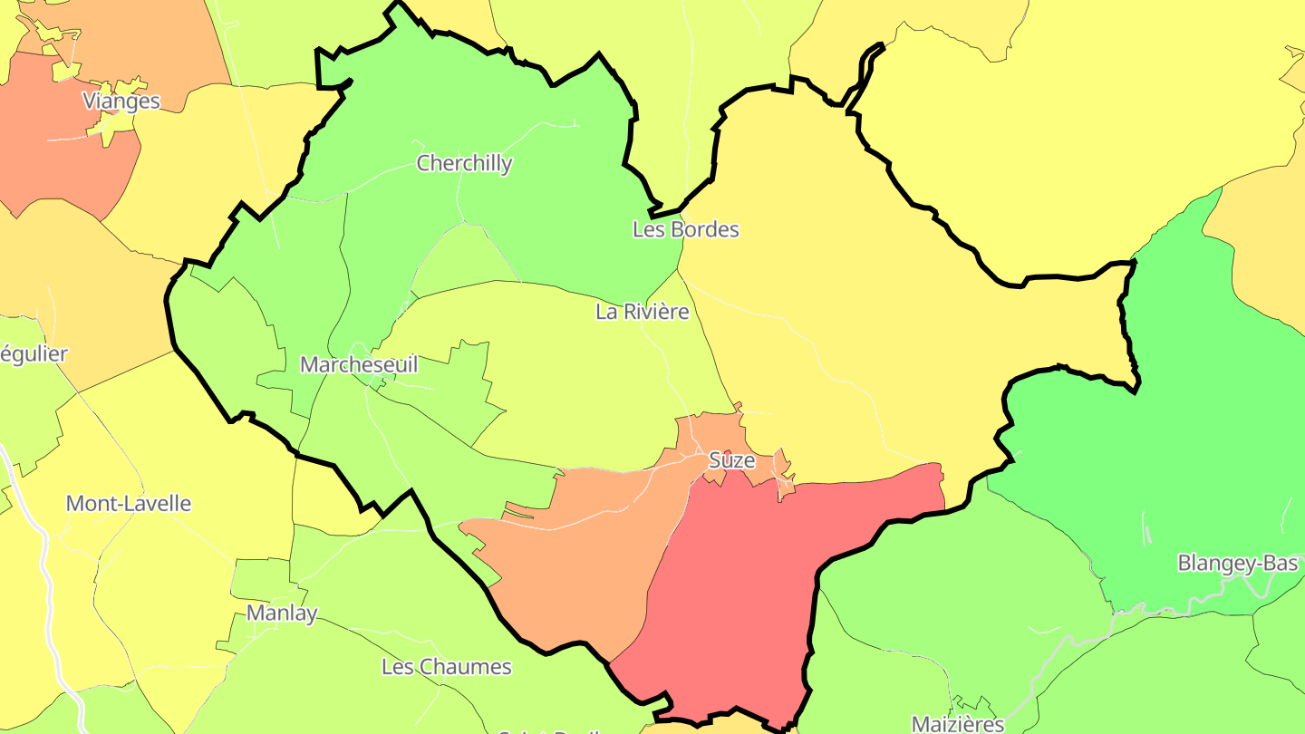 Carte des prix de l'immobilier Marcheseuil