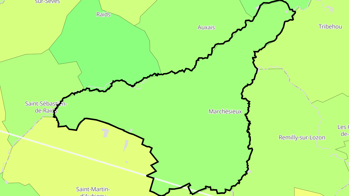 Carte des prix de l'immobilier Marchésieux