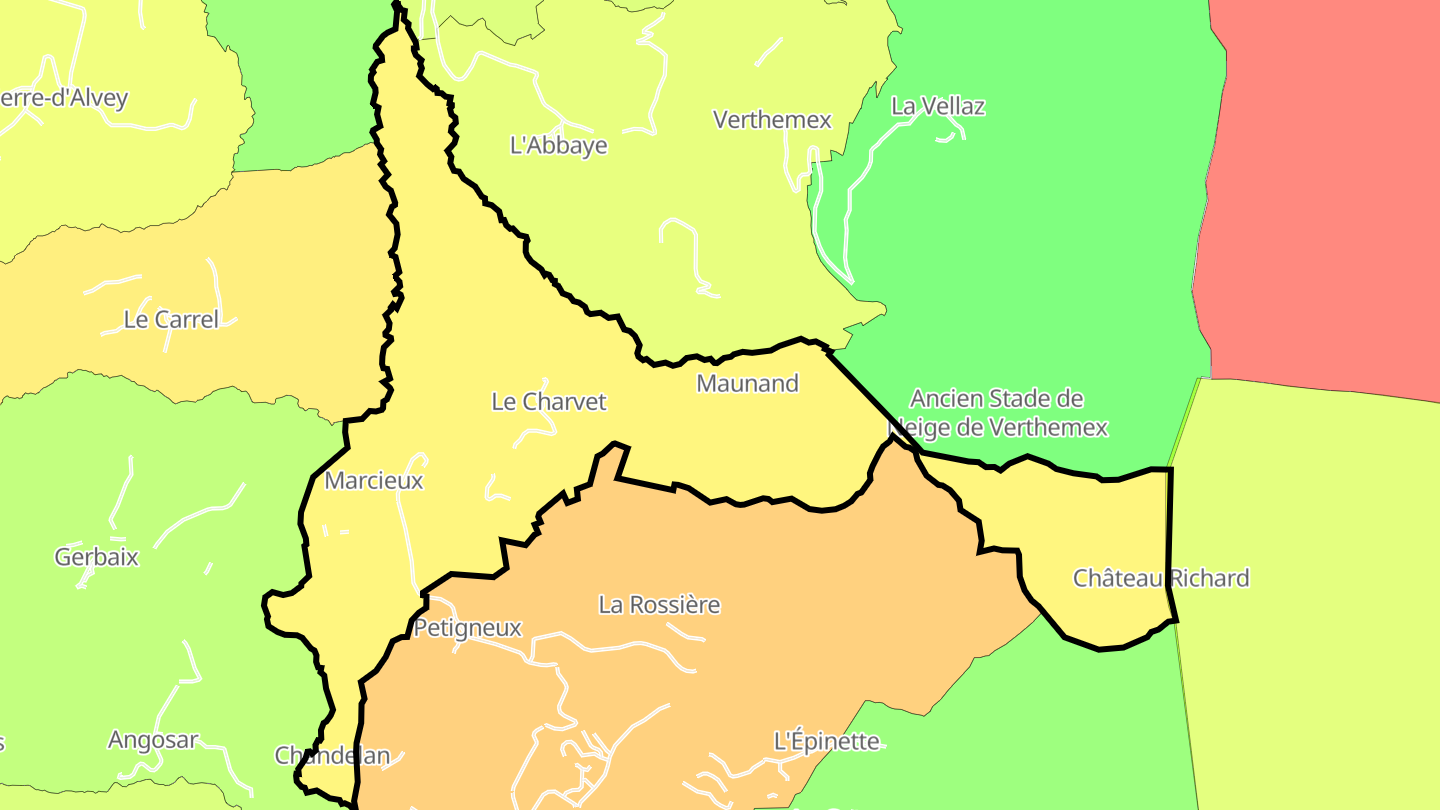 Carte des prix de l'immobilier Marcieux