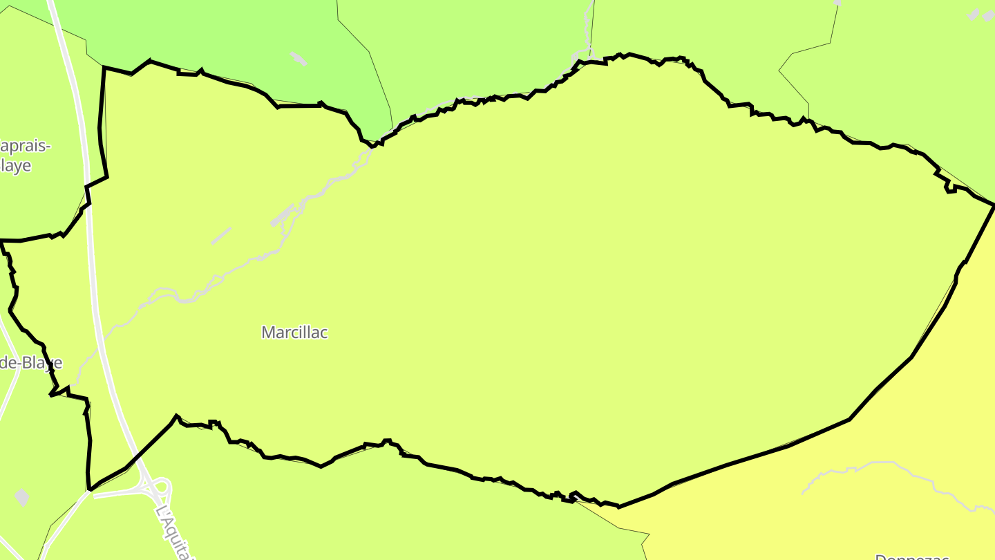 Carte des prix de l'immobilier Marcillac