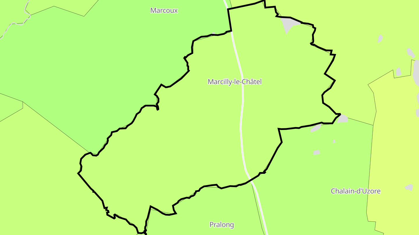 Carte des prix de l'immobilier Marcilly-le-Châtel