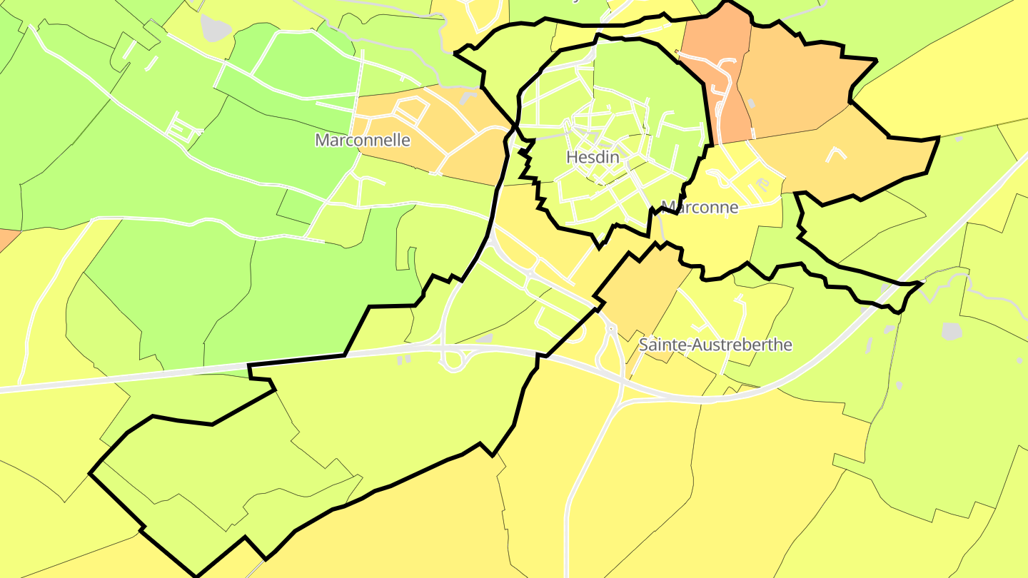 Carte des prix de l'immobilier Marconne