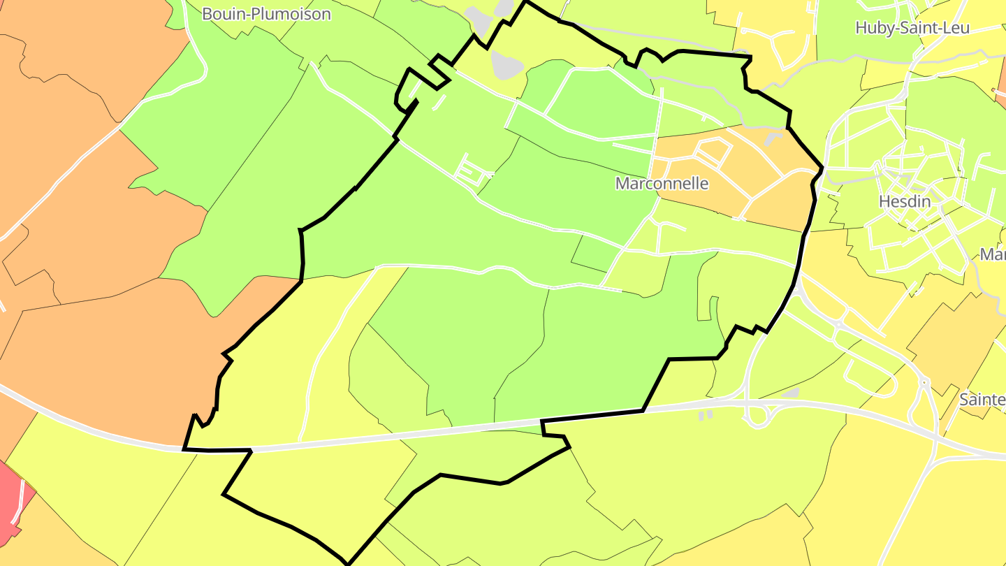 Carte des prix de l'immobilier Marconnelle