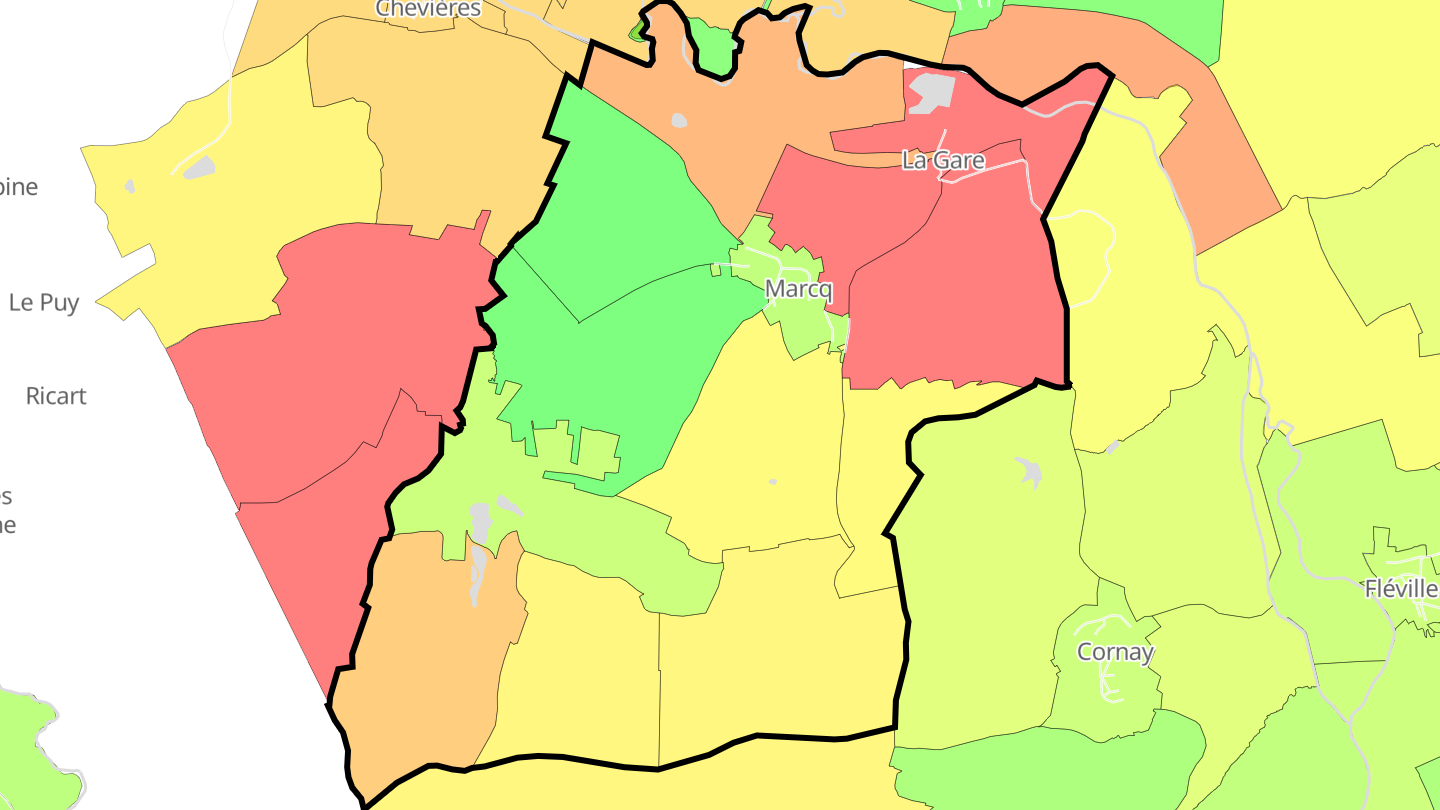 Carte des prix de l'immobilier Marcq