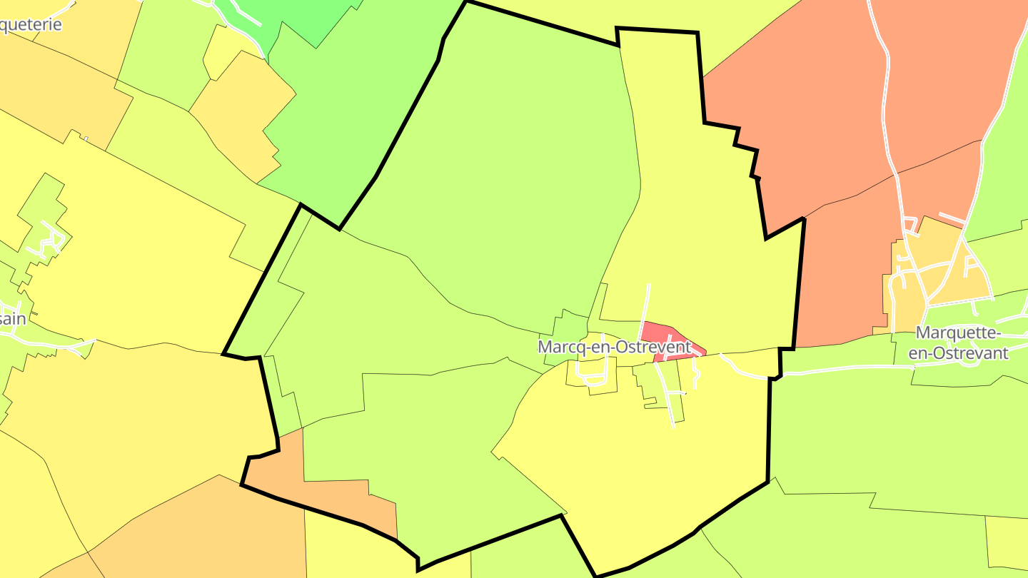 Carte des prix de l'immobilier Marcq-en-Ostrevent