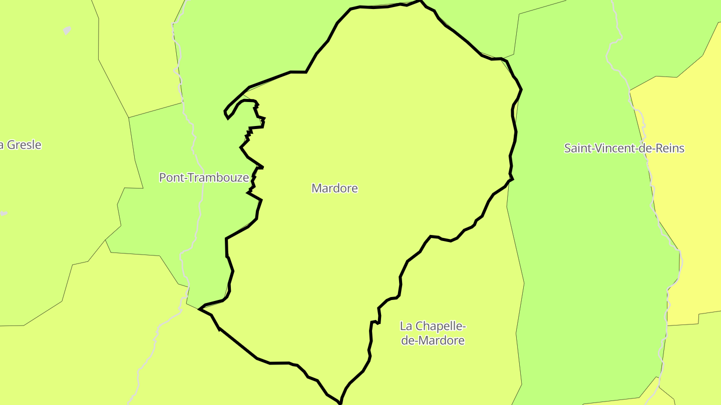 Carte des prix de l'immobilier Mardore