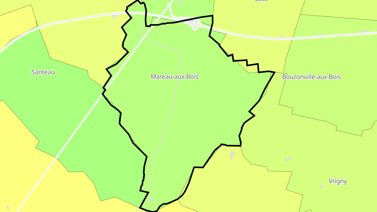 Carte des prix de l'immobilier Mareau-aux-Bois