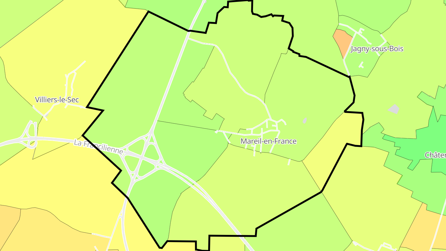 Carte des prix de l'immobilier Mareil-en-France