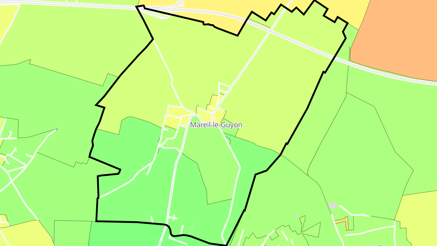 Carte des prix de l'immobilier Mareil-le-Guyon