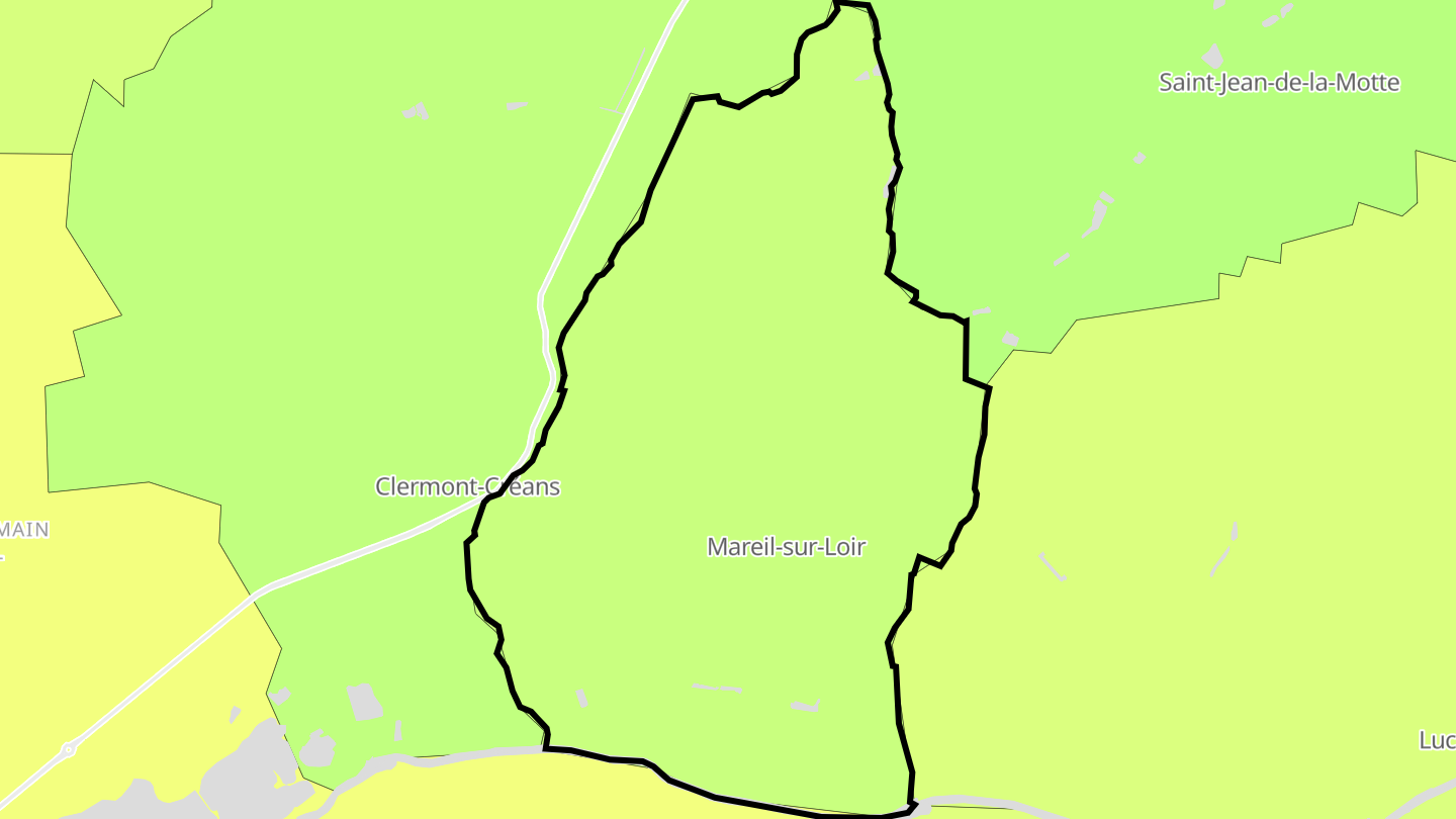 Carte des prix de l'immobilier Mareil-sur-Loir