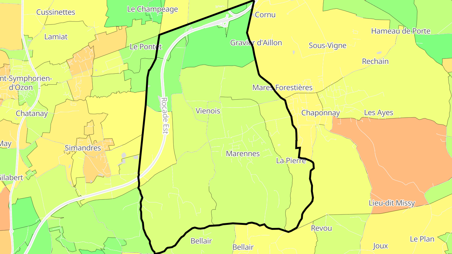 Carte des prix de l'immobilier Marennes