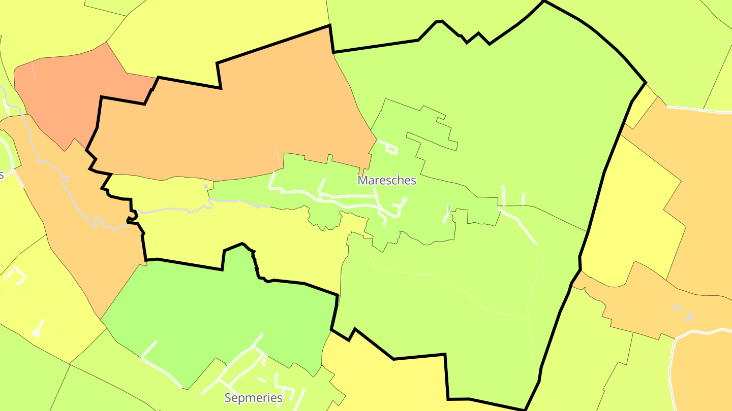 Carte des prix de l'immobilier Maresches