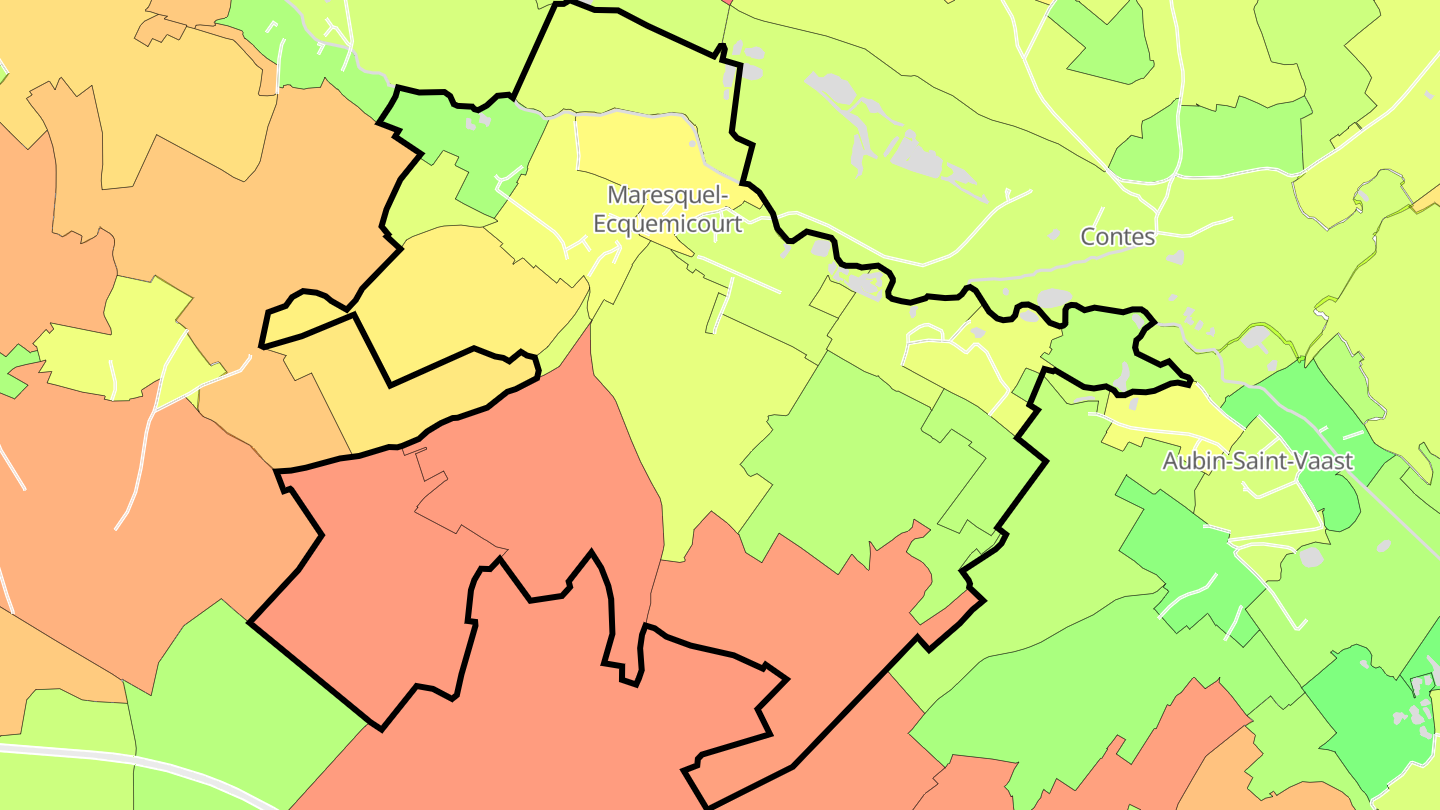 Carte des prix de l'immobilier Maresquel-Ecquemicourt