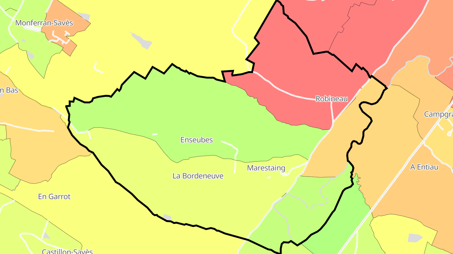 Carte des prix de l'immobilier Marestaing