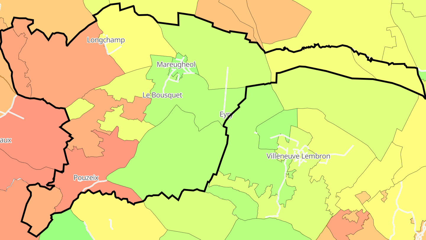Carte des prix de l'immobilier Mareugheol