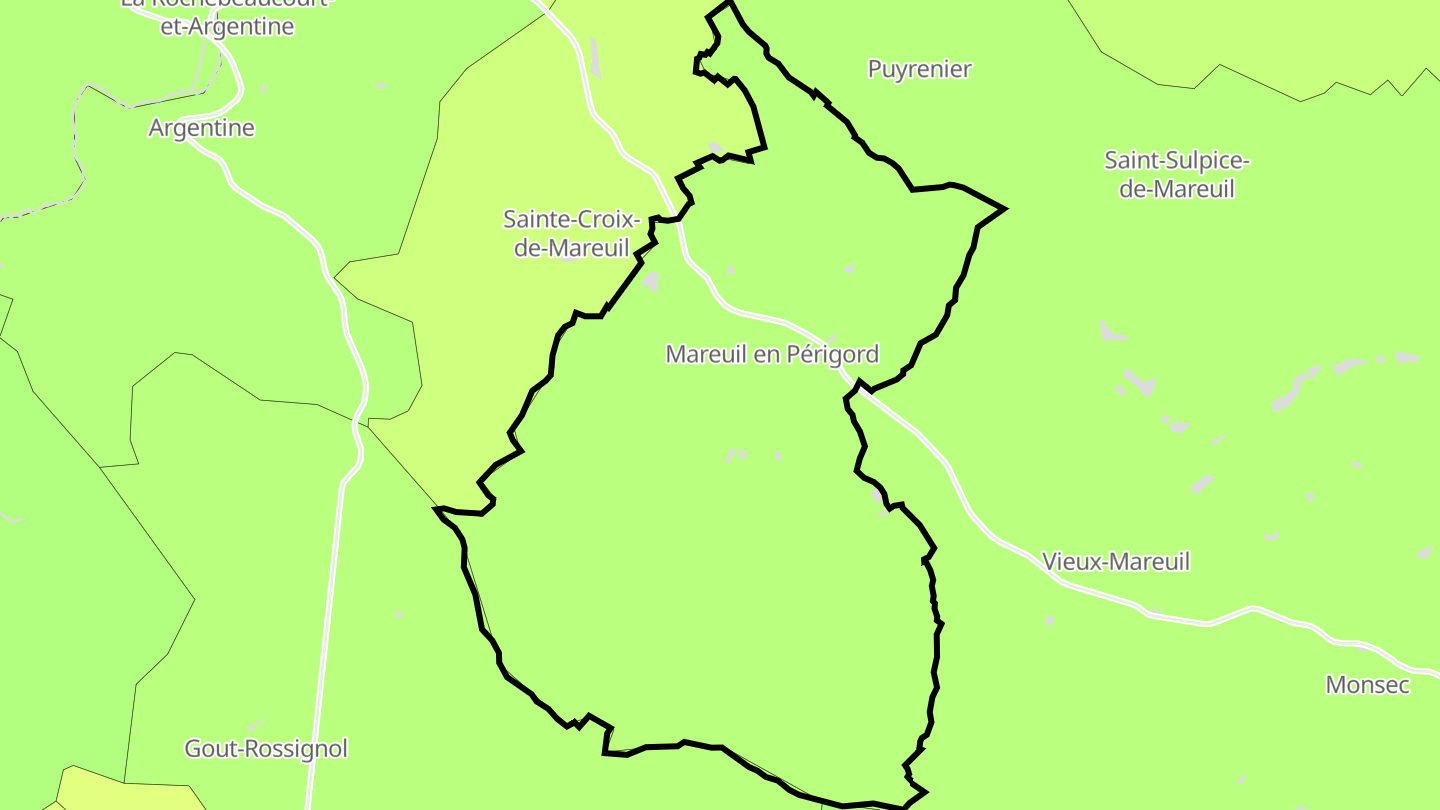 Carte des prix de l'immobilier Mareuil