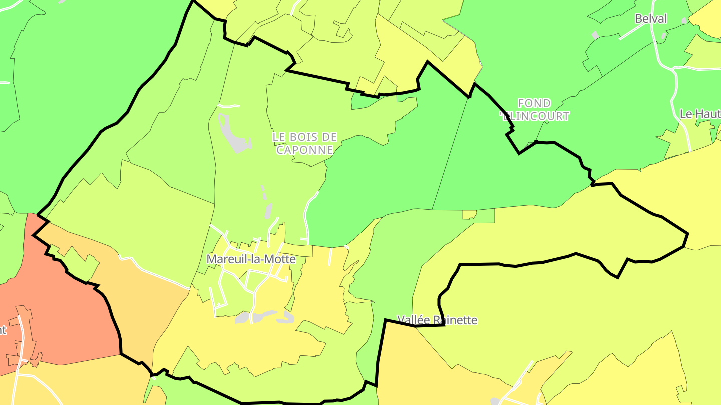 Carte des prix de l'immobilier Mareuil-la-Motte