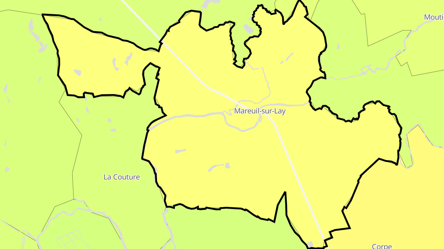 Carte des prix de l'immobilier Mareuil-sur-Lay-Dissais