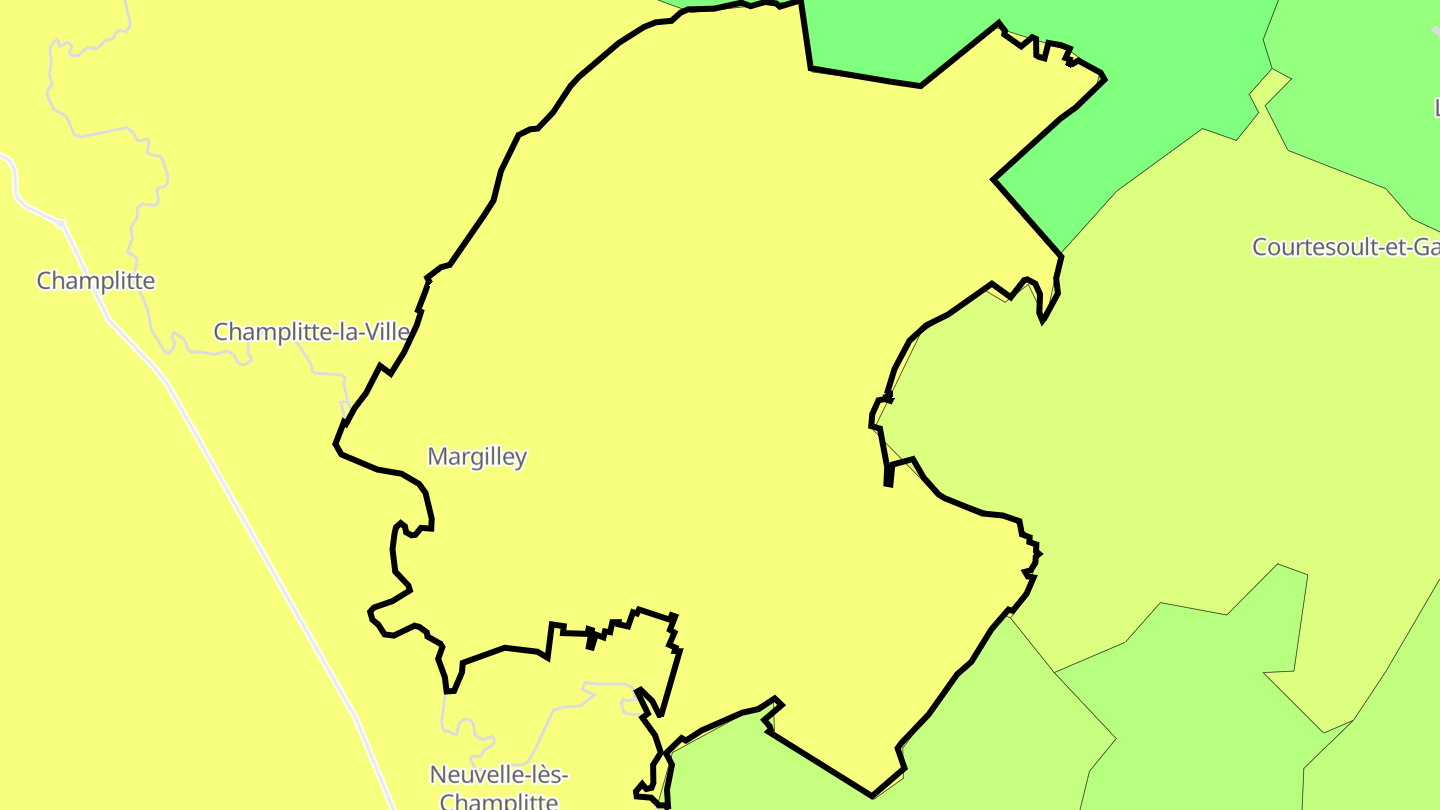Carte des prix de l'immobilier Margilley