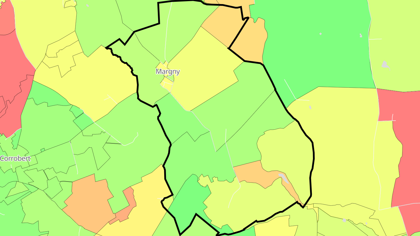 Carte des prix de l'immobilier Margny