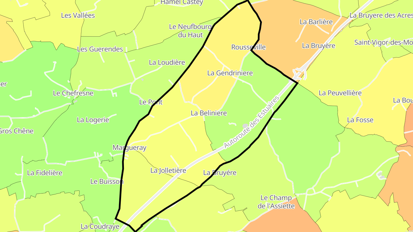 Carte des prix de l'immobilier Margueray