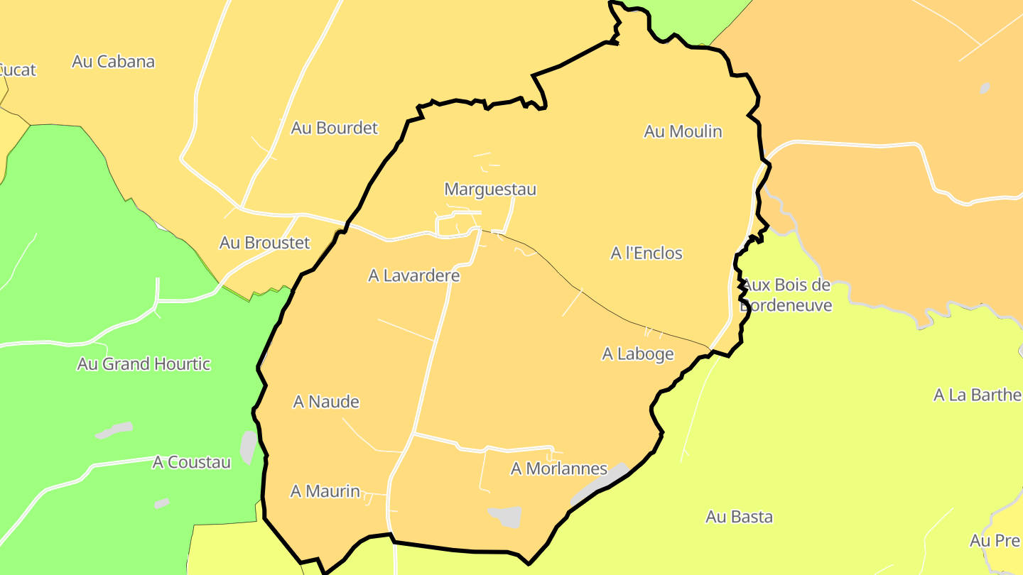 Carte des prix de l'immobilier Marguestau