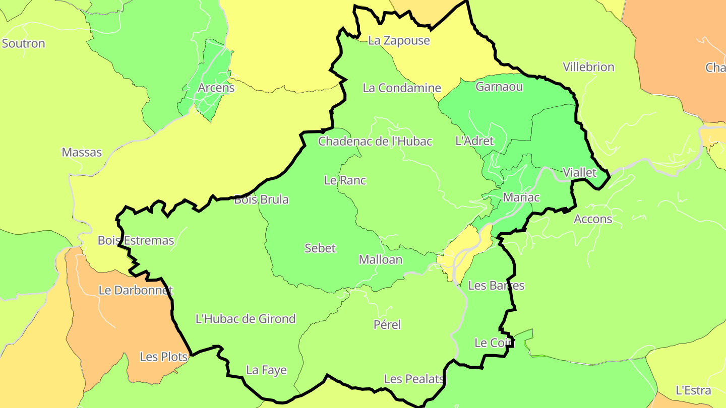 Carte des prix de l'immobilier Mariac