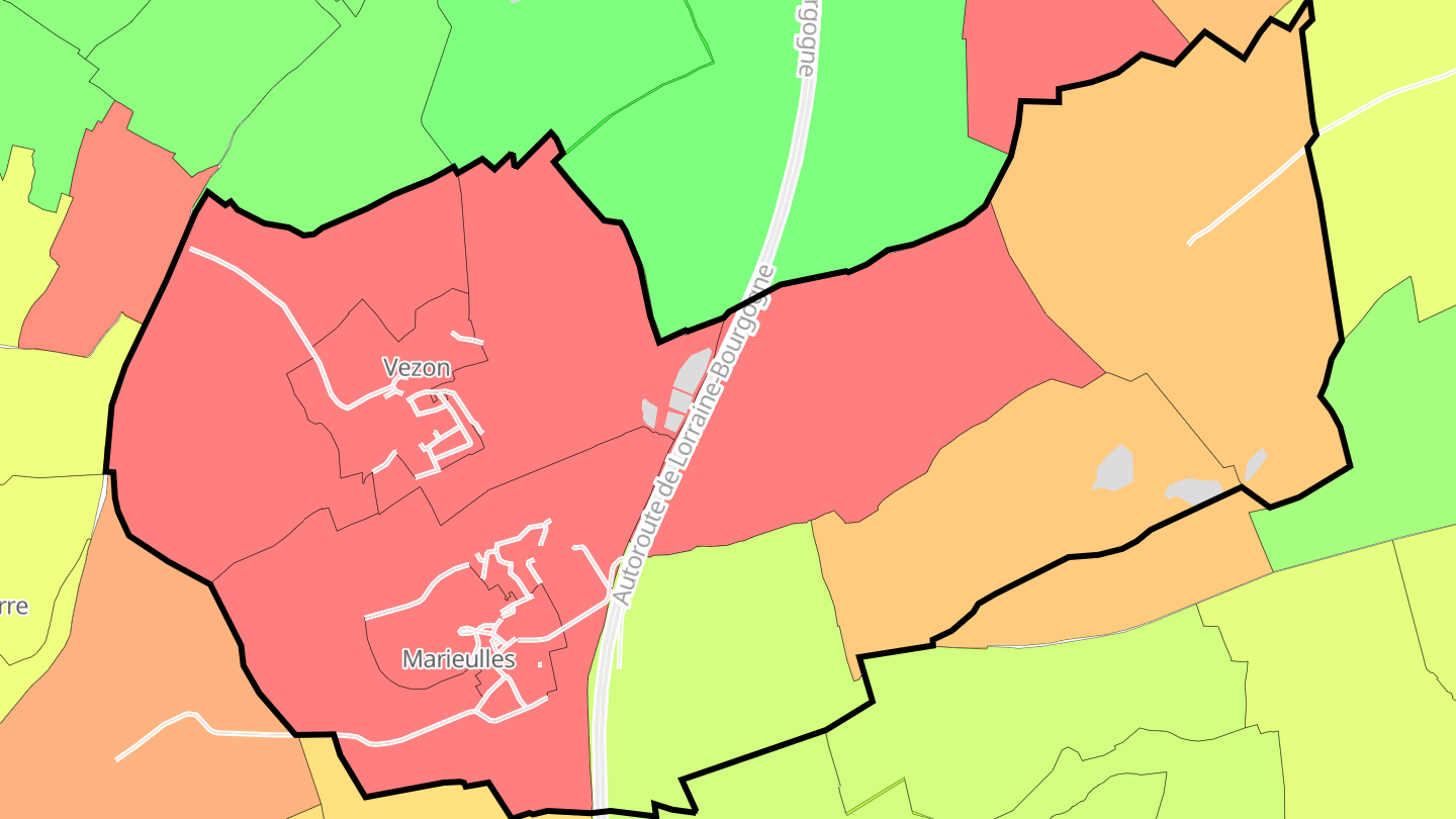 Carte des prix de l'immobilier Marieulles