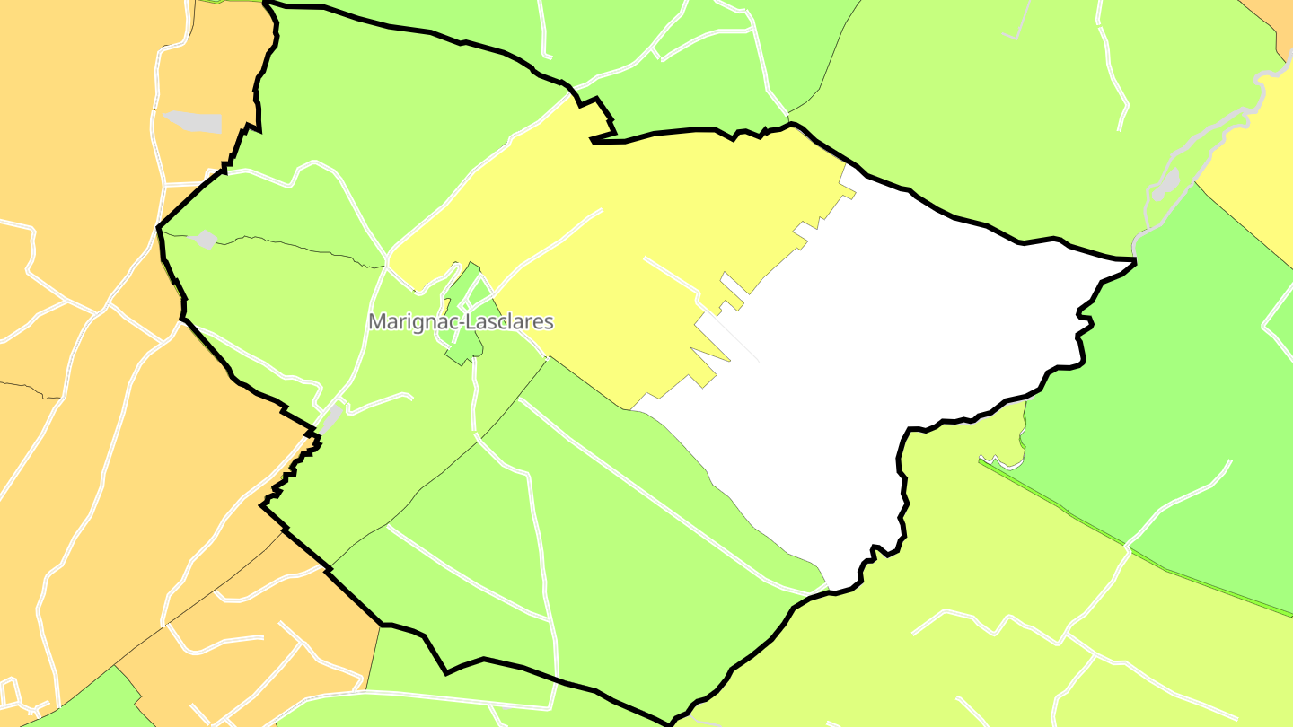 Carte des prix de l'immobilier Marignac-Lasclares