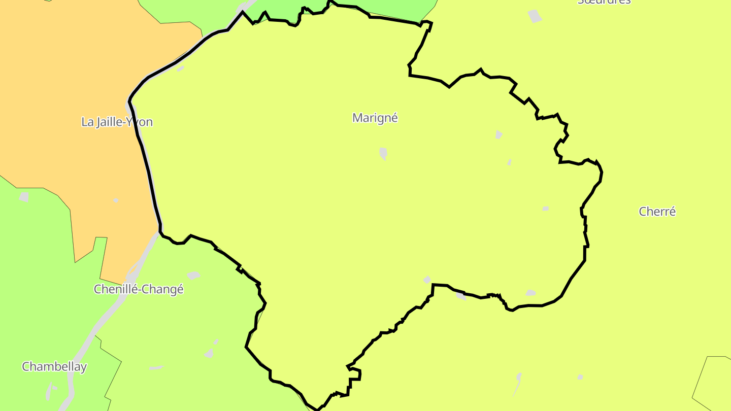 Carte des prix de l'immobilier Marigné