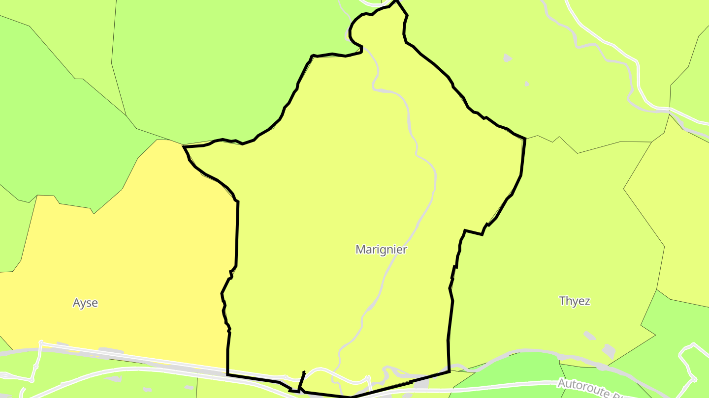 Carte des prix de l'immobilier Marignier