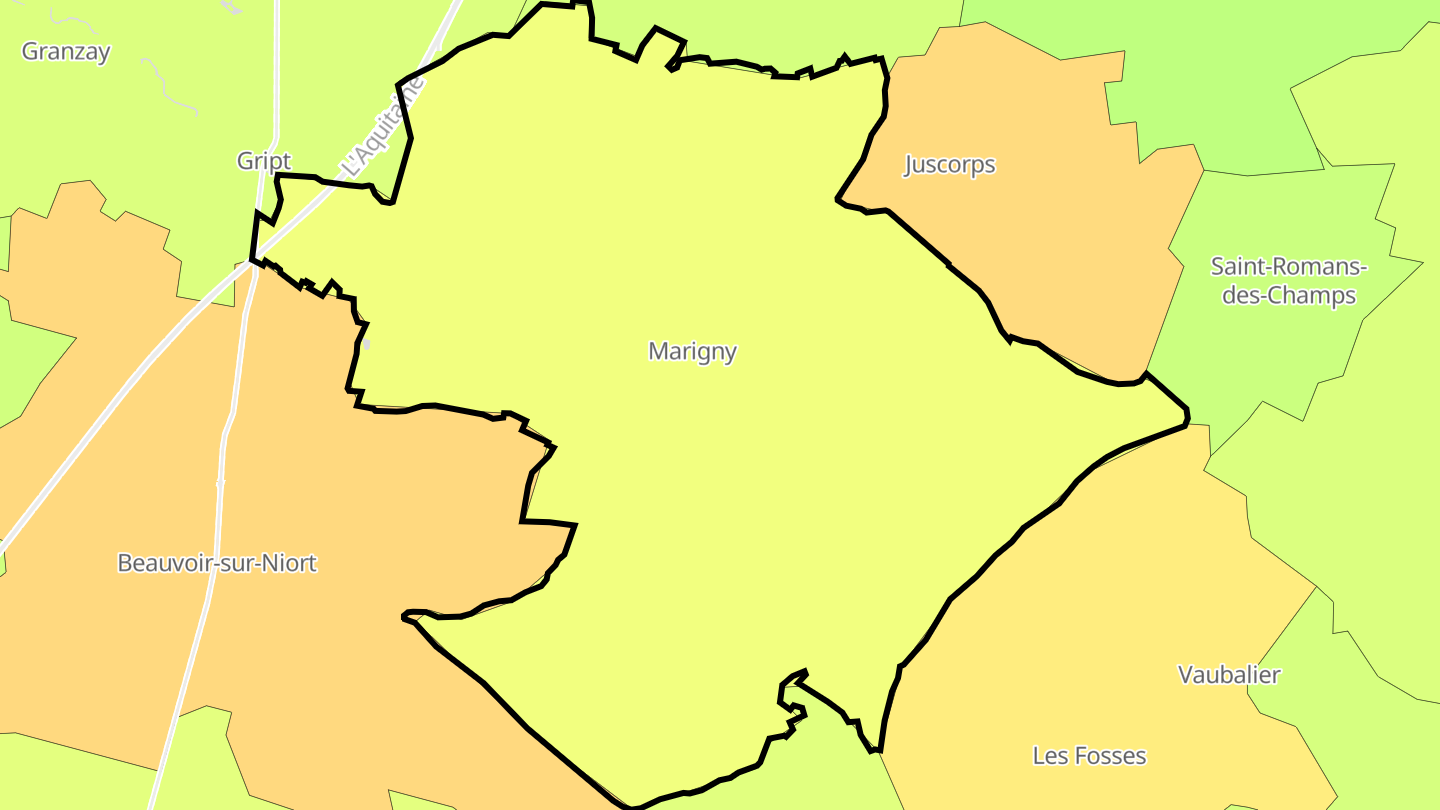 Carte des prix de l'immobilier Marigny