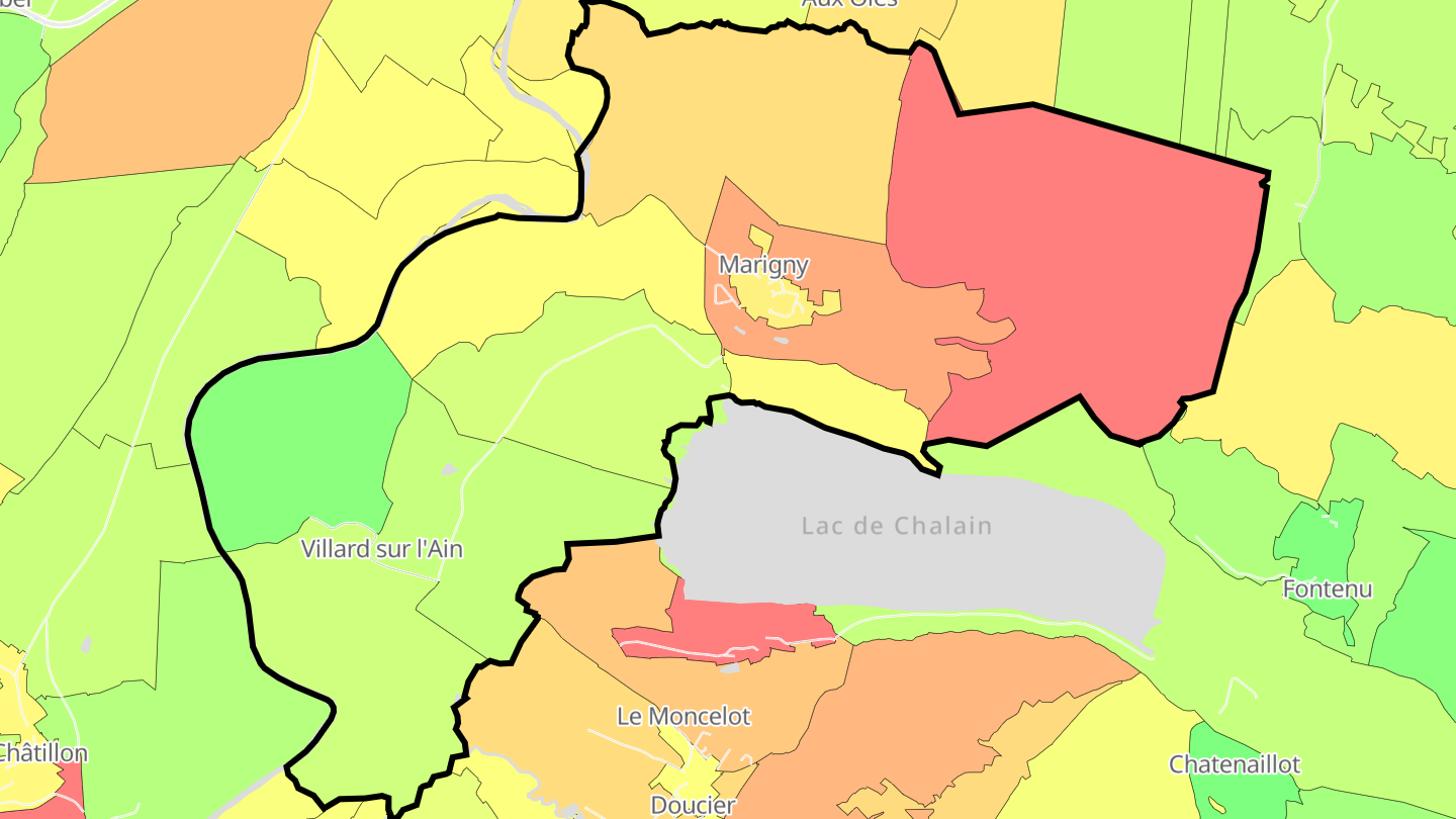 Carte des prix de l'immobilier Marigny