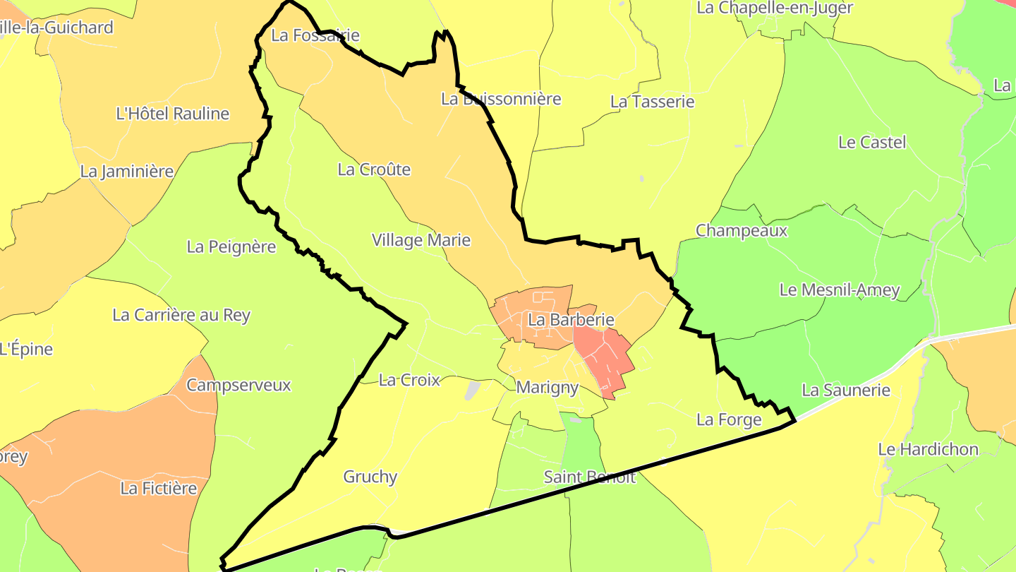 Carte des prix de l'immobilier Marigny